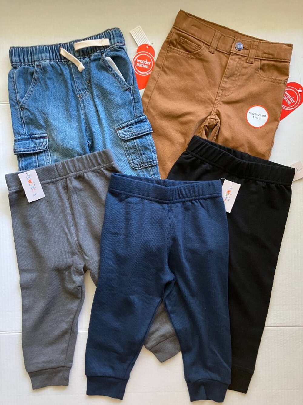 2T Wonder Nation & Garanimals Toddler Boy Pants Bundle